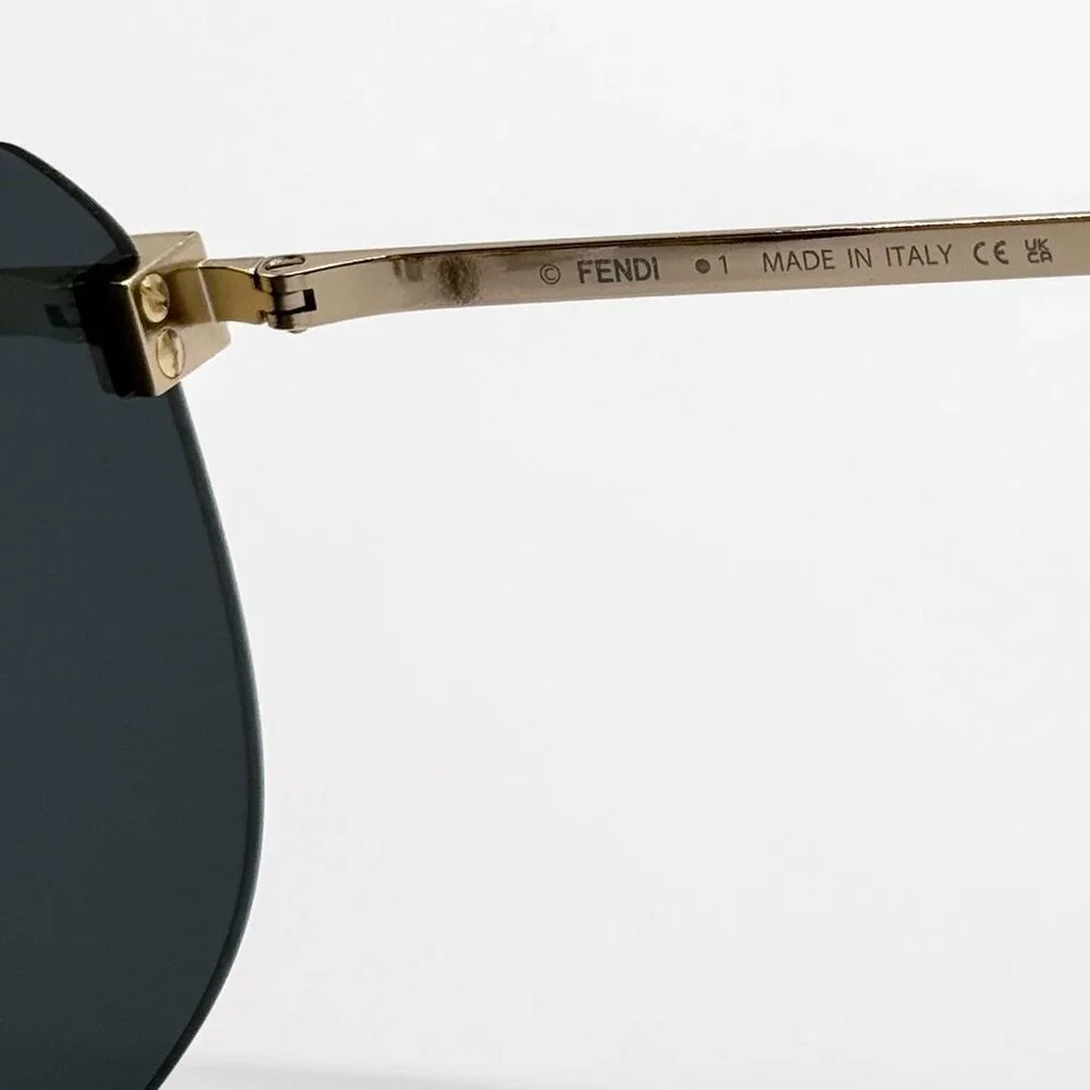 NEW FENDI SUNGLASSES FE40115U 32N GOLD/GREEN UNISEX EYEWEAR
